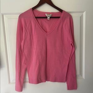 Talbots Pink Mercenized Cotton Top
